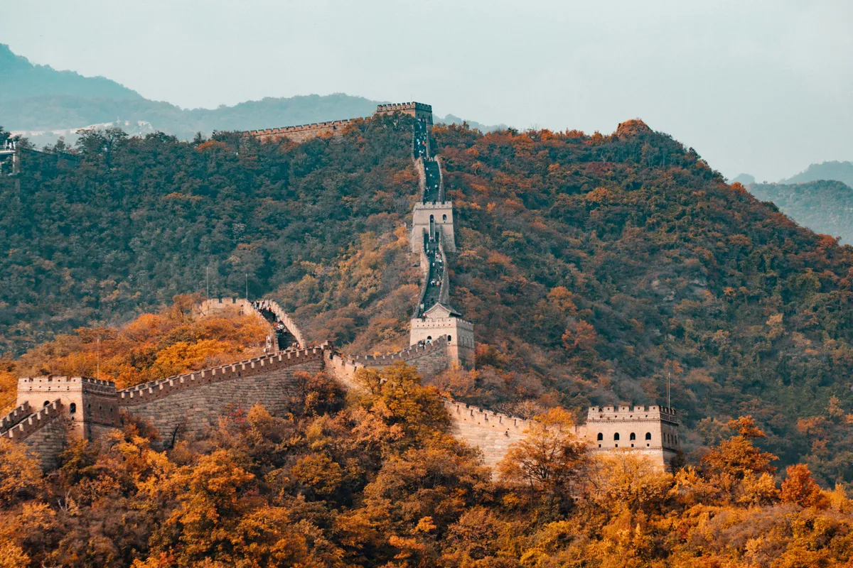 The Great Wall at Mutianyu in autumn
