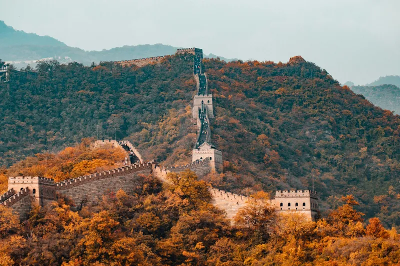 The Great Wall at Mutianyu in autumn