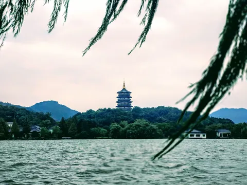 Leifeng Pagoda on West Lake in Hangzhou