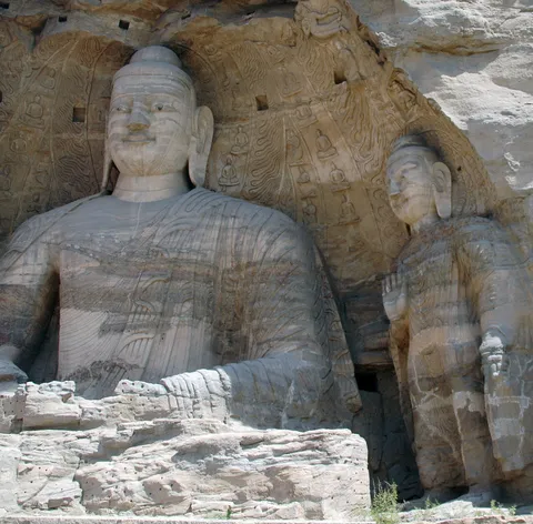 The 16.5-meter seated Great Buddha of Cave 20 at Yungang Grottoes near Datong
