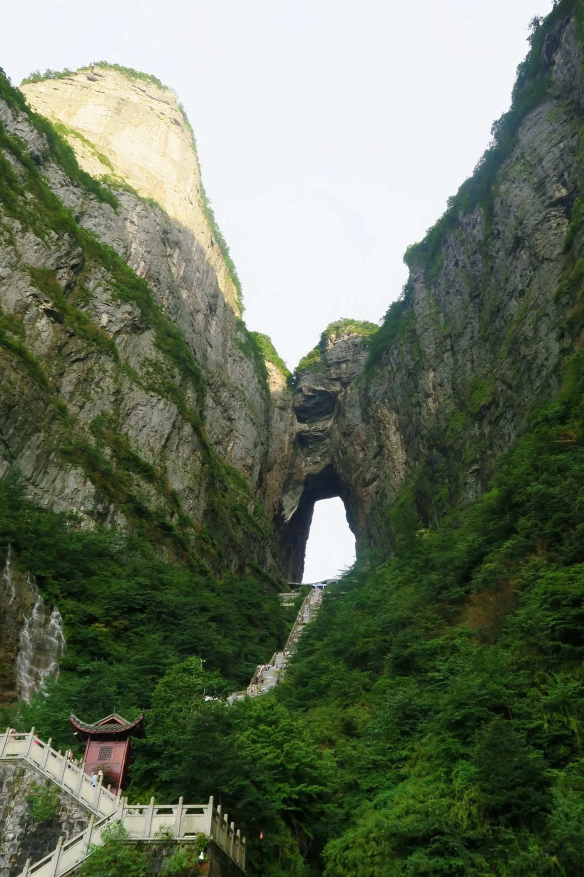 The winding mountain road and cliffs of Tianmen Mountain, Zhangjiajie